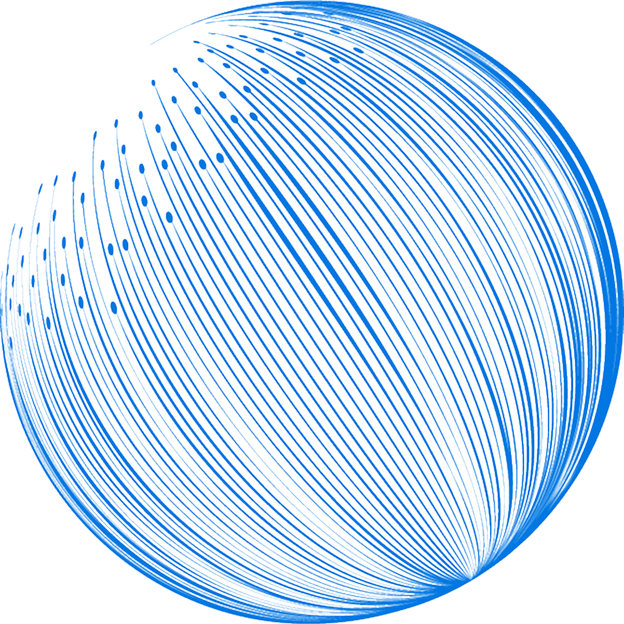 Circle made of lines